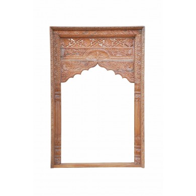 Indien Rahmen Fenster Dekorbogen zum Innenausbau geschnitztes Holz