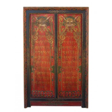 China Tibet 1910 antike Kommode Schrank  lackiertes Holz