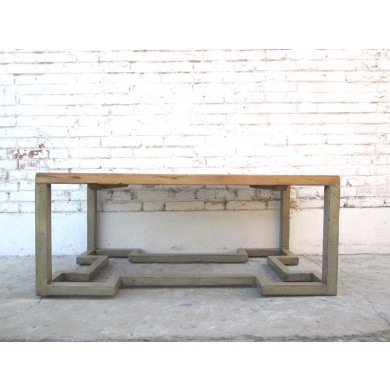 China Klassisch flacher Tisch mit Dekorsockel helles Pinienholz von Luxury-Park