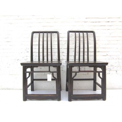 Rarität China Shanxi 1810 Holz zwei klassische antike Stühle edles Walnussholz von Luxury-Park