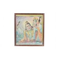 Indien1950 Gemälde mit Rama Sita Hanuman 