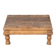 Antiker indischer Tisch quadratisch Bajot