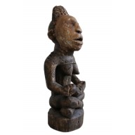 Stamm der Bakongo Yombe, 50cm, Schutzmutter mit Kind, Schutz vor Krankheit, ca. 120-130 Jahre