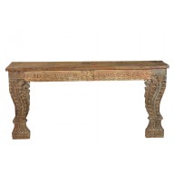 India lange Konsole Sideboard Wandtisch antike Schnitzerei Rajasthan Möbel 