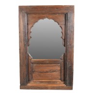 Indien herrlicher Spiegel breiter Holzrahmen ca. 1920 geschnitzt antik look Einrichtung