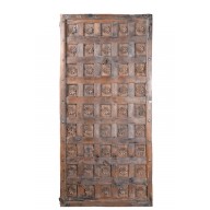 India Kassetten Decken Panell naturfarbenes Hartholz geschnitzt Provinz Rajasthan ca 1930