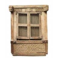Indien Fensterportal mit Kasten 130 Jahre alt unique