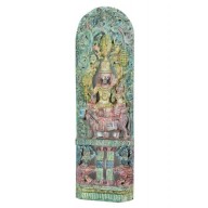 Indienhausaltar Motiv Gott Shiva zusammen mit Parvati
