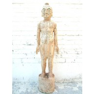 China 1930 Akupunktur Lehrmodell Skulptur Körper Mann Statue Heilkunde von Luxury-Park