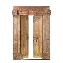 Antike Indische Tür/Tor zauberhaft bemalt