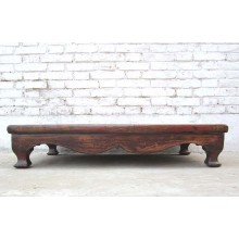 China Shanxi traditionell niedriger Tisch aus dunklem Pappelholz