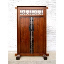 China Shanxi um 1880 breite Tür Tor Eingang zweiflügelig Ulmenholz mit Rahmen