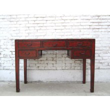 China Hebei  schlanker Schreibtisch Desk dunkelbraune Pinie