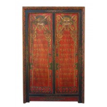 China Tibet 1910 antike Kommode Schrank  lackiertes Holz