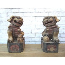 China zwei Skulpturen Tierfiguren nach 200 Jahre alten Vorlagen aus Pappelholz geschnitzt