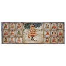 Indien Kopfteil Bett breites Wandbild mit traditionellen religiösen Motiven
