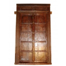 Honig Dunkel farbene Tür antik ca. 120J aus Indien/Rajasthan