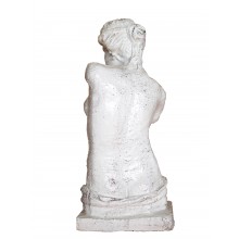 Torso Halbakt kleine Skulptur Milos Venus Gusseisen antikweiß