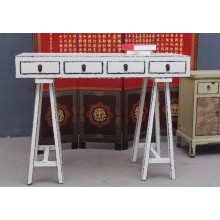 China filigrane Anrichte Garderobentisch Schreibtisch Pinienholz altweiß