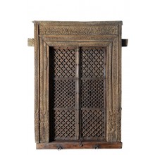 Old India riesige Tür Tor zweiflüglig mit Rahmen geschnitzt Rajasthan