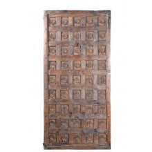 India Kassetten Decken Panell naturfarbenes Hartholz geschnitzt Provinz Rajasthan ca 1930