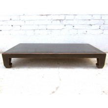 Asien niedriger Tisch 100x50cm schwarz Antikfinish Pinienholz