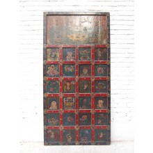 China buddhistisches Wandbild traditionell bemalter Rahmen Pinie