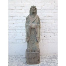 Skulptur Schlange China astrologische Figur buddhistisch bemalte Pappel 100 Jahre alt von Luxury Park