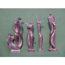 Paare Figuren stehend violetter Marmor klassische Moderne