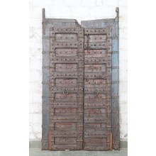 Indien massive Tür antik Teak VI-ED-025
