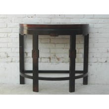 China halbrunder Beistell Wand Tisch Pinie dunkel