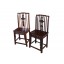China 1910 Zwei prachtvolle Holzstühle in klassischer Verzierung