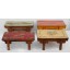 Chinesische Tischchen im Used-Look aus Naturholz, traditionelle Motive