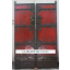 Echtholztür aus China in kräftigem Rot mit Metall