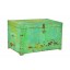 Indien 1920 kleine Truhe Box aus grün bemalter altem Teakholz