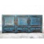 Asien breites Sideboard 200cm antik azurblau shabby chic