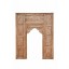 India Mughal Empire großer Fensterrahmen Bogen hoch geschnitztes Holz
