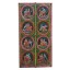 Indien massiv geschnitztes Wandbild Tür Panel in antiken Farben Kamasautra Motive