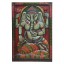 Indien uraltes Wandbild Elefanten Göttin Ganesha Naturholz von Luxury-Park