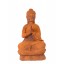 Asien Buddha sitzend kleine Skulptur Statue Gusseisen rostfarbig Buddhismus