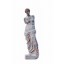 Skulptur Halbakt kleine Statue grünspanfarbig Gusseisen Klassik