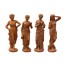 Vier Jahreszeiten kleine weibliche Statuen Gußeisen rostbraun
