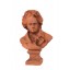 Skulptur Beethoven Büste Statue auf Sockel Gusseisen rostbraun