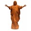 Skulptur Jesus segnend mittlere Statue auf Sockel Gusseisen rostfarbig