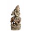 India Gottheit Krishna geschnitzte Holzfigur Skulptur Tempelschmuck auf Sockel
