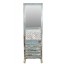 India mannshoher Spiegel Standspiegel altes Theatermöbel aus Holz und Metall heavy used finish