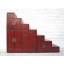 China große Treppen Kommode rotbraun viele Schubladen Messingbeschläge beidseitig aufstellbar von Luxury Park