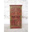 China Tibet 1950 rustikale Kommode Kredenz drei Schubladen traditionell bemalte Pinie in rotbraun von Luxury-Park