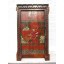 Tibet ca 1910 antike Tür mit Rahmen zum Einbau phantastisch bunt bemalt 