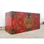 Tibet  große Hochzeitstruhe antik Rotbunt aufwändige Bemalung